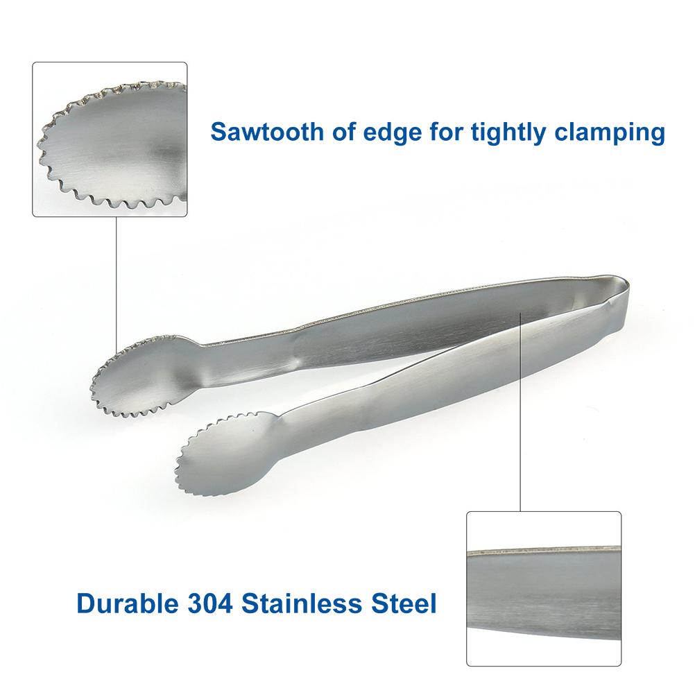 3PCS Stainless Steel Food Serving Tongs Mini Tongs for Sugar Tea Bag Kitchen Tool