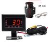 Universal Digital Water Temperature Gauges + 26-40mm Water Temp Adapter Radiator Hose with Water Tempe Sensor 10MM 1/8 NPT