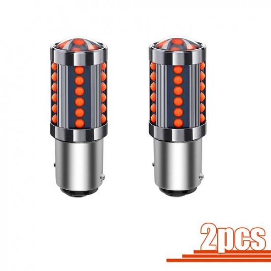 2Pieces 1157 BAY15D 36 COB LED Red Tail Lamp Car Signal Brake Light Universal