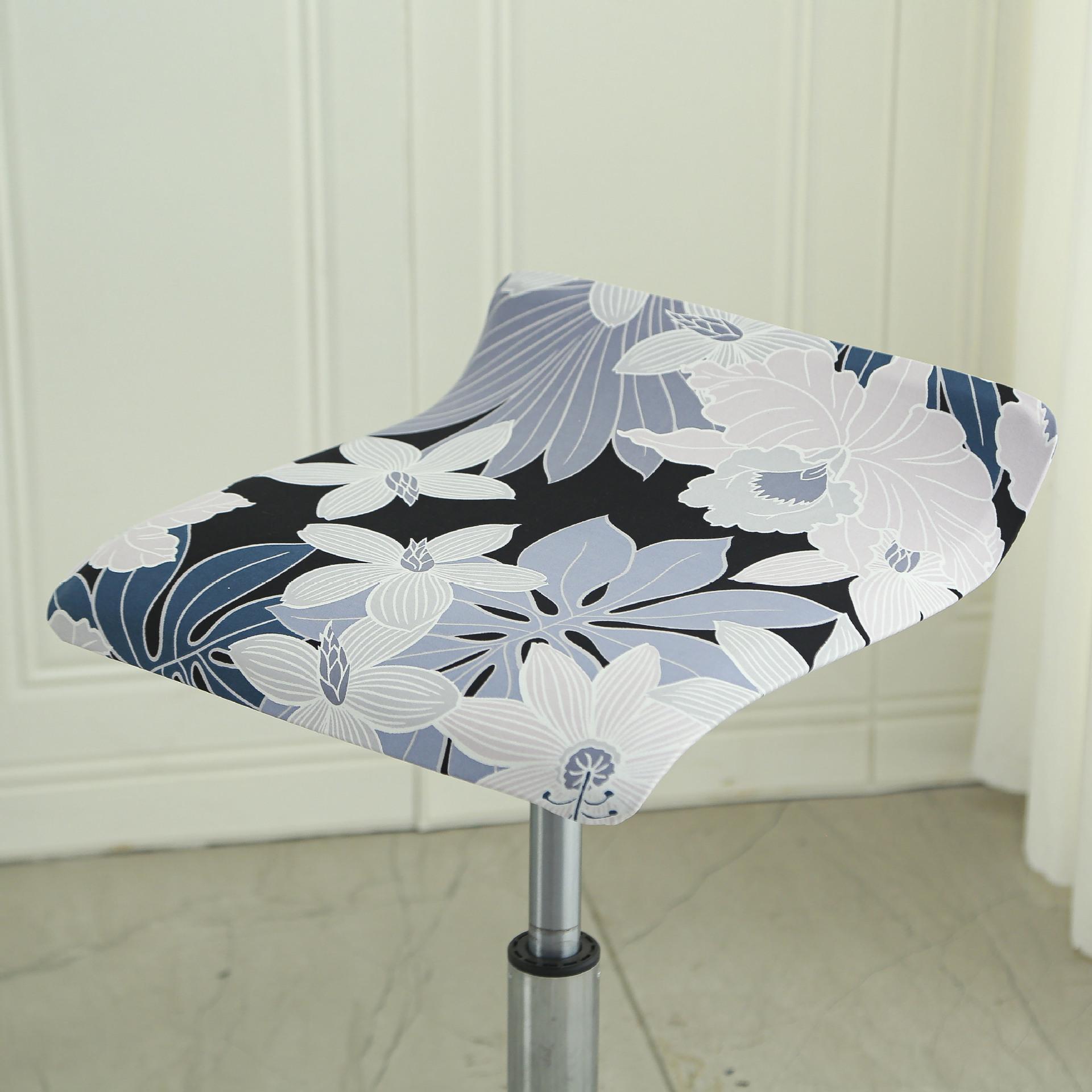 Universal Rotating Stool Cover Elastic Print Bar Stool Seat Cover Cashier Rotating Lifting Swivel Chair Dust Case Housse Chaise 860₽