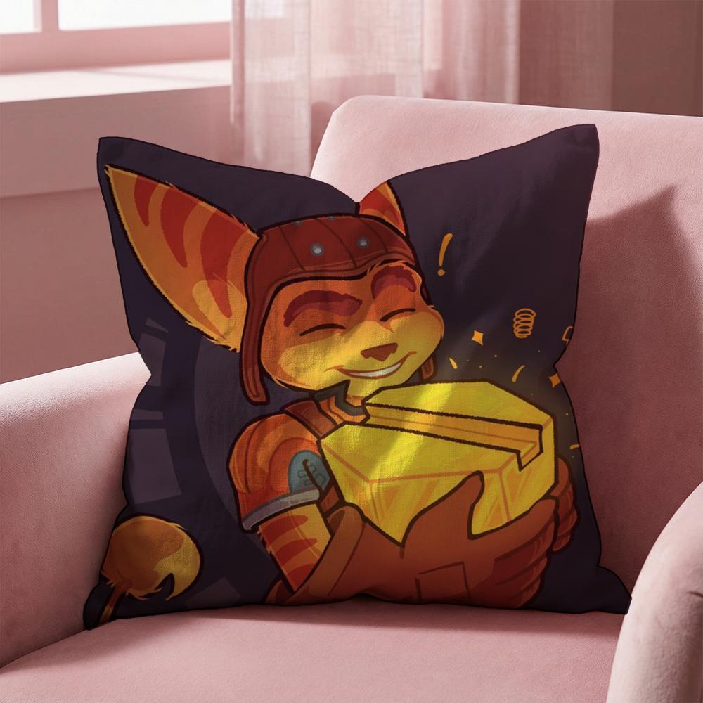 R-Ratchet & Clank GAME Cushion Cover Multi-Scene Pillow Cover for Home & Car - Reversible, Soft & Durable for Daily Use