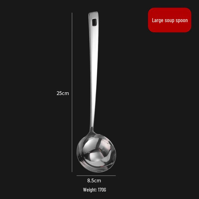 ZISIZ Thickened Stainless Steel Long Handle Ladle