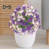 Faux Morning Glory Flowers Artificial Morning Glory Bush with Ground Spike Realistic Fake Greenery Shrubs for Outdoor Indoor Farmhouse Porch Patio