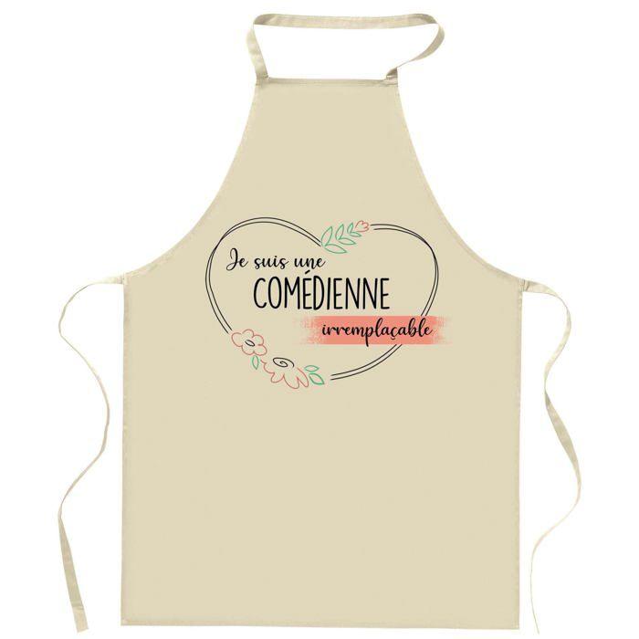 Planetee Tablier de cuisine Collègue Irremplaçable | Cadeau Original Humour pour Cuisinière Vêtement Blouse de protection Barbecue