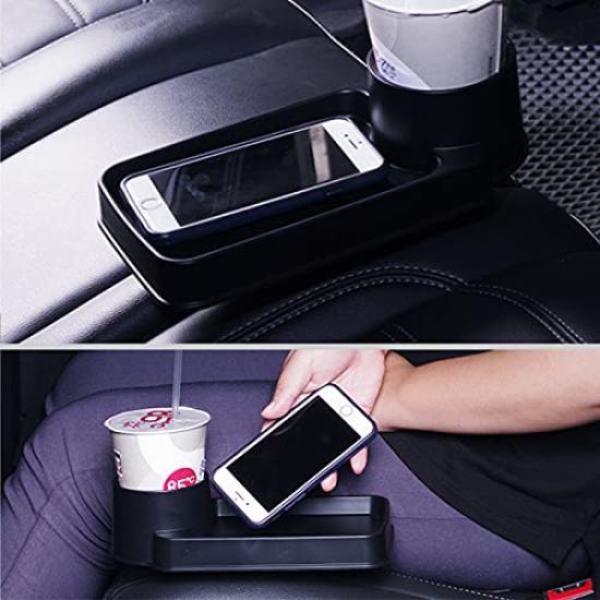 Universal Console Box with Drink Multifunction and Table for Kei Cars and Regular Rear Seat Storage Car Interior Storage Pocket Smart Console Seat Car