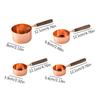 4Pcs Stainless Steel Wooden Handle Measuring Cups Spoons Baking Tools Coffee Bartending Scale Kitchen Accessories Set