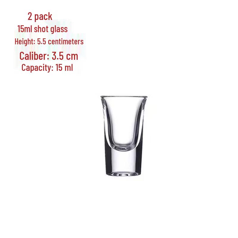 LISM 15ml Plastic Bullet Shot Glasses - 24 Pack