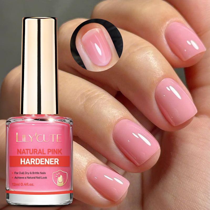 LILYCUTE 12ml Nail Polish Rose Nail Strengthener Natural Pink Hardener Normal Nails Lacquer Varnish for Manicure Nail art Polish