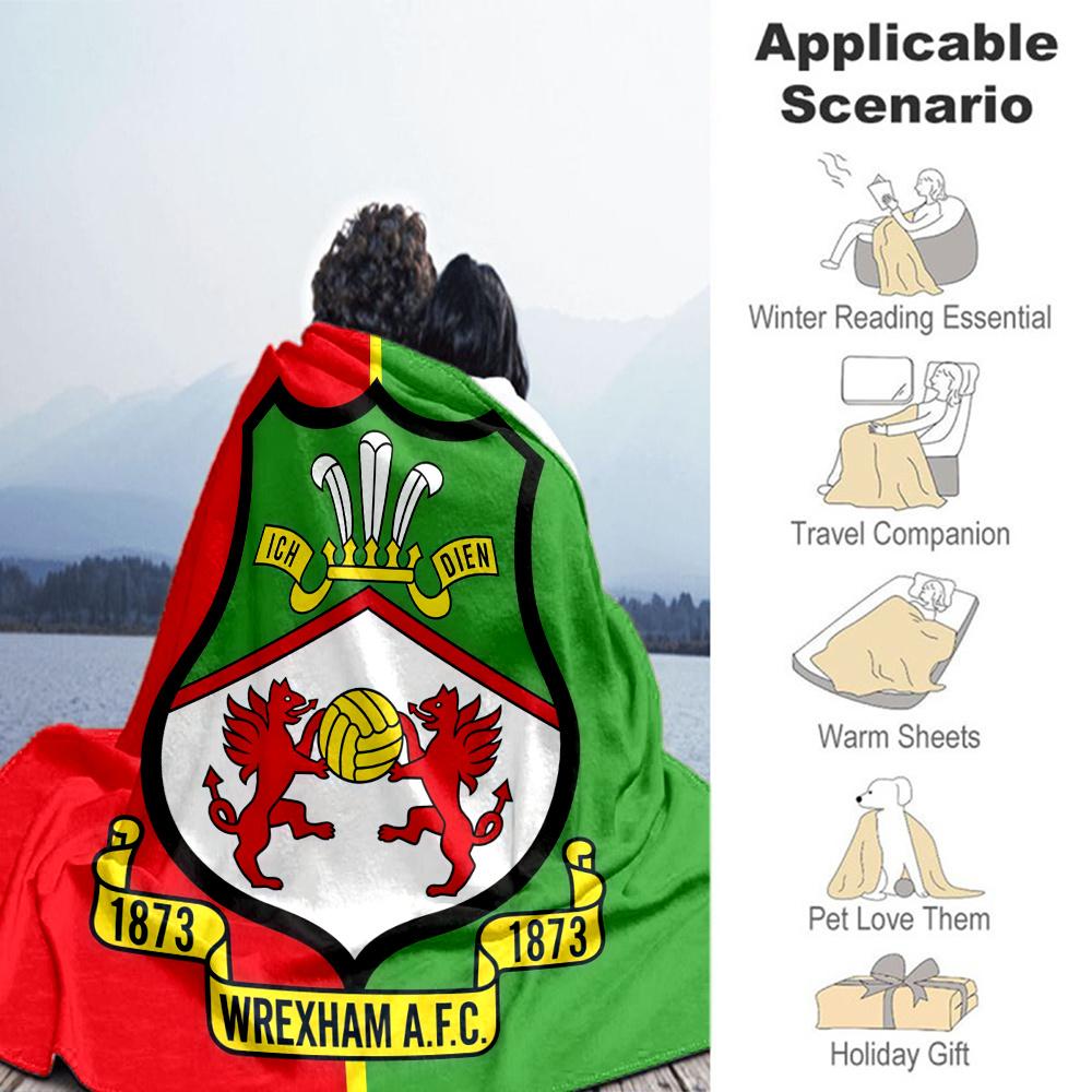 Wrexham Afctowel Blanket, High quality Comfortable for All Seasons, Home Decor, Warmth and Comfort