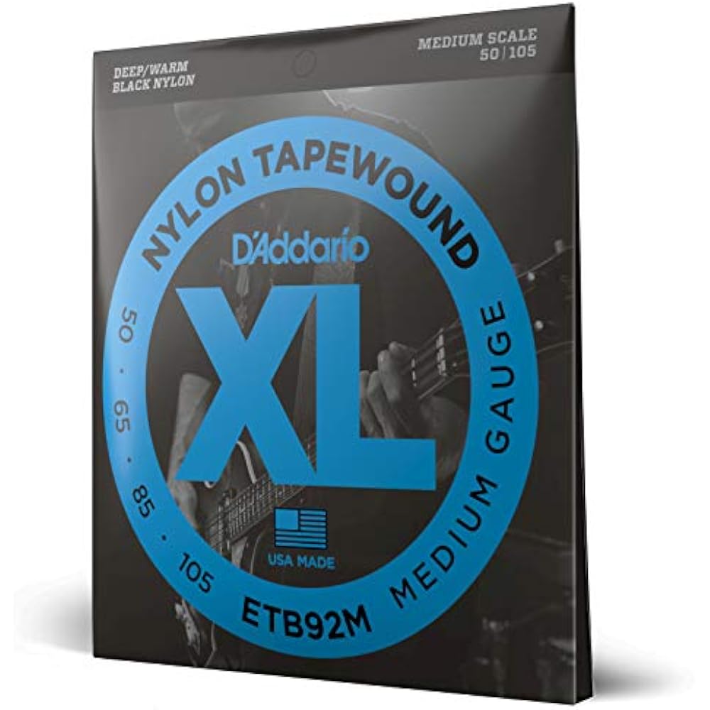 D Addario Daddario Bass String Black Nylon Wound Medium .050-.105 ETB92M [Domestic Genuine]