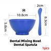 1Set Dental Soft Rubber Bowl, Silicone Bowl, Plaster Mixing Bowl, Plastic Mixing Spatula, Dental Impression Materials