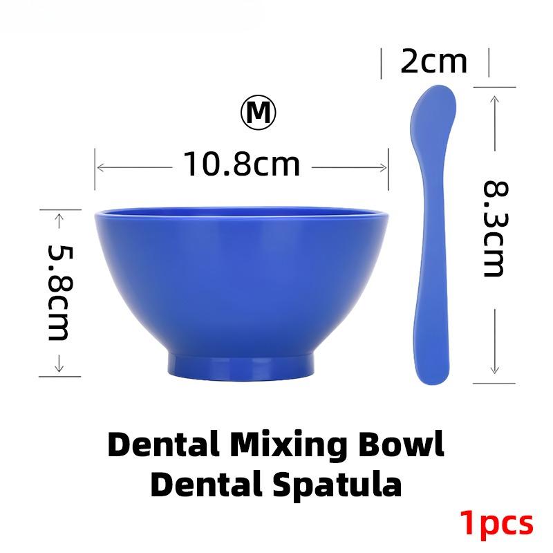 1Set Dental Soft Rubber Bowl, Silicone Bowl, Plaster Mixing Bowl, Plastic Mixing Spatula, Dental Impression Materials