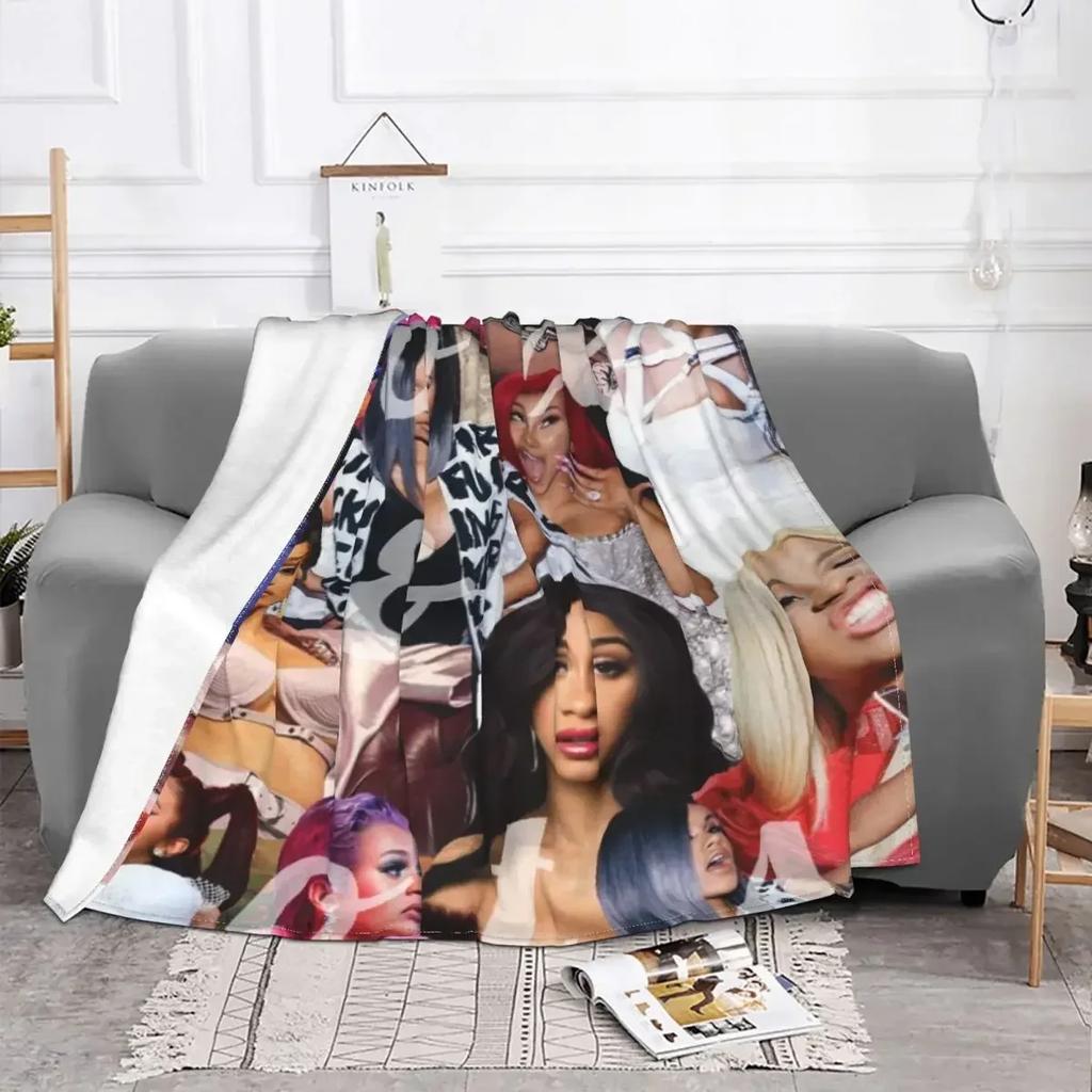 Cardi B 554 Anime Knee Blanket Blankets & Throws Throw Blanket