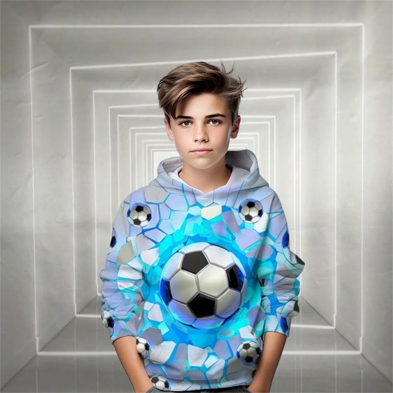 Children's Fashion Football Hoodies Boys Clothes Kids Hoodie Tops Sweatshirt Boy Pullover Sports Soccer Baby Children Clothing