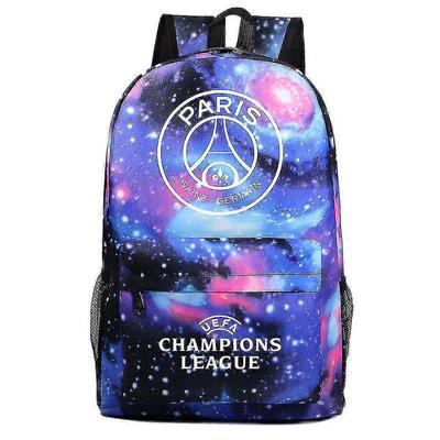 Star Paris Liga mistrů UEFA Taška přes rameno Batoh pro fanoušky Školní batoh pro studenty Úložná taška - Styl Color Blocking - L
