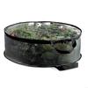 Red-Edged Transparent Christmas Wreath Storage Bag round Holiday Decoration Protective Case for Festive Wreaths