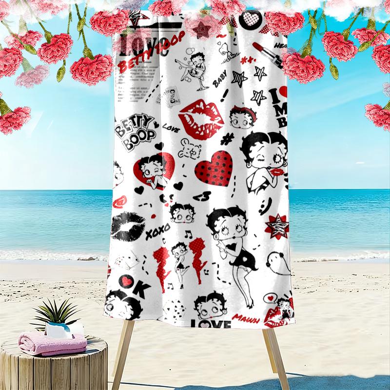 Betty Boop Beach Towel, A Must-have for Any Perfect Trip, Perfect Birthday, Holiday Gift For Family and Friends