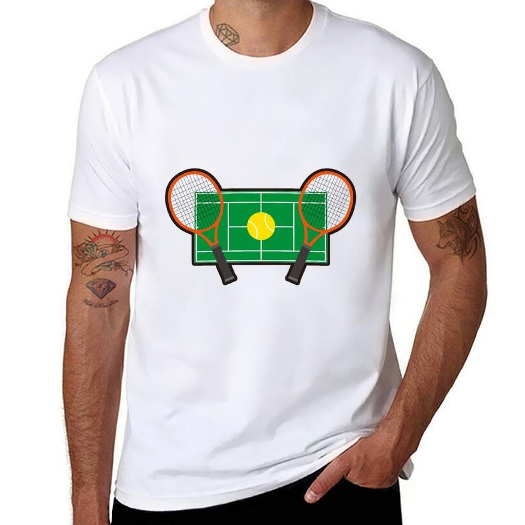 Tennis TShirt Summer Print Short Sleeve Tee