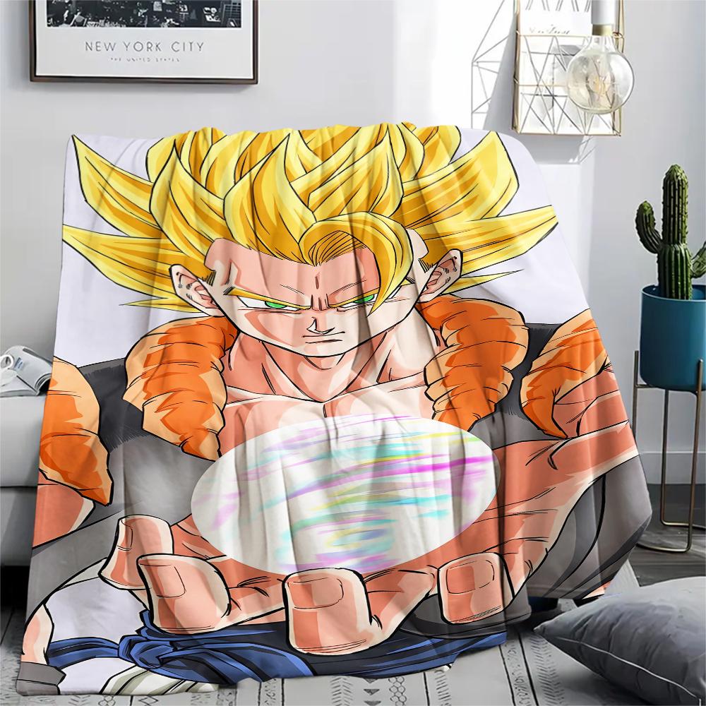Dragon Ball Character Print Flannel Blanket High Quality Comfortable for All Seasons Home Decor Warmth and Comfort Perfect for Christmas Gifts