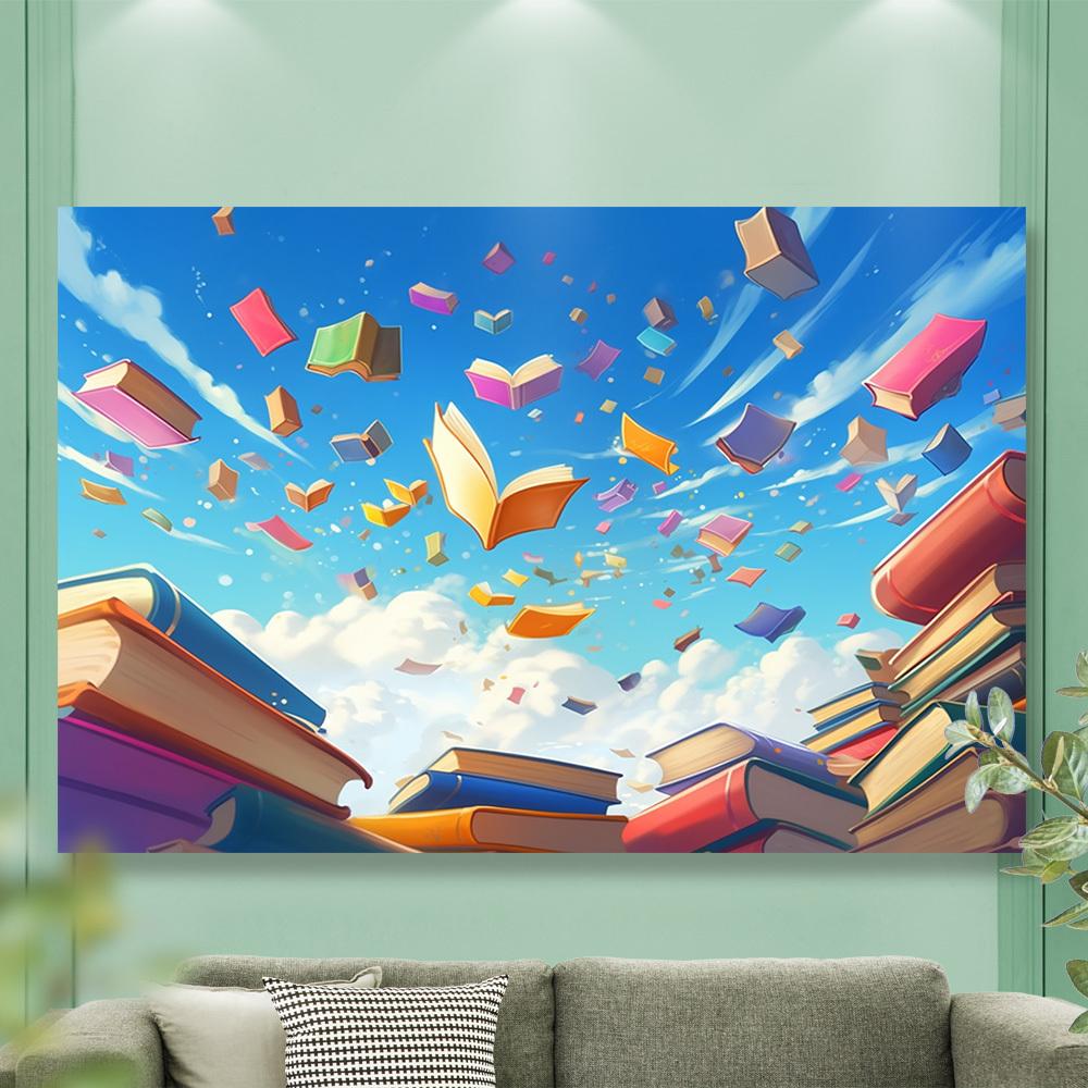 2D plane, 1-piece set, vivid knowledge textbook school party background - suitable for social activities