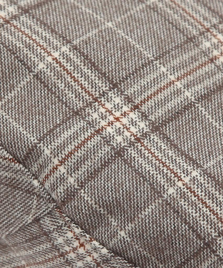 Eondeokeonteulolseutyudio Autumn Check Pattern Beret Drive Hunting / Check / Brush Grey