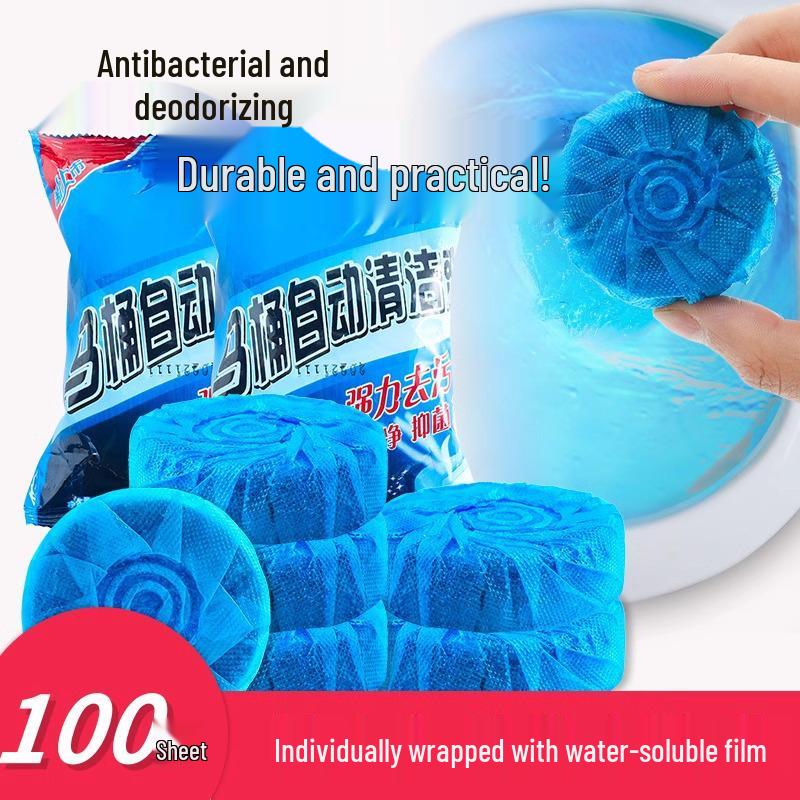 

Высококонцентрированный синий пузырьковый очиститель для унитаза - Долговечный, Дезодорирующий, Мощный блок для удаления пятен