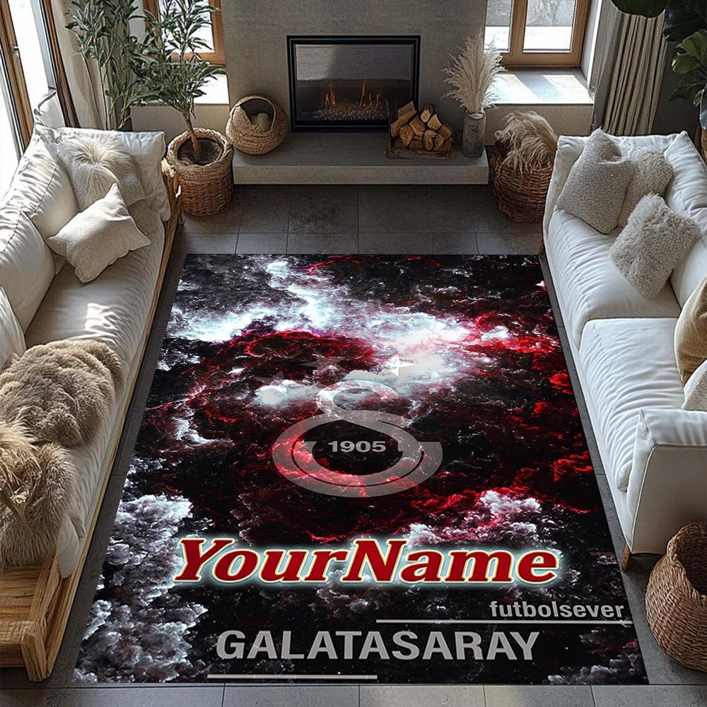 Galatasaray Customize Your Name Carpet Suitable For Balcony Foyer Outdoor Playrooms Antislip Carpet Anime Office Decor Wedding Party Gift