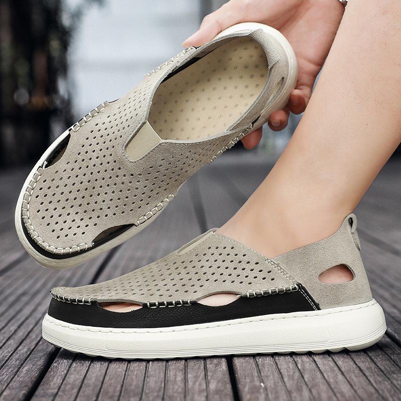 Men's Fashion Leisure Sandals Male Summer Breathable Trendy Casual Shoes Lightweight and Comfortable Wide Toe Shoes
