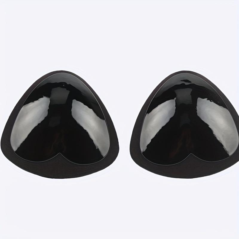 

2-Piece Set Of Reusable Soft Invisible Breast Pads - Anti-Show Nipple Pads With Lift-Up Cups Suitable For Bikinis Lingerie And Beachwear - Women Bikini - Black