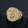 New Hot-Selling Animal Hip-Hop Jewelry Titanium Steel Gold-Plated Diamond-Encrusted Eagle Men's Ring