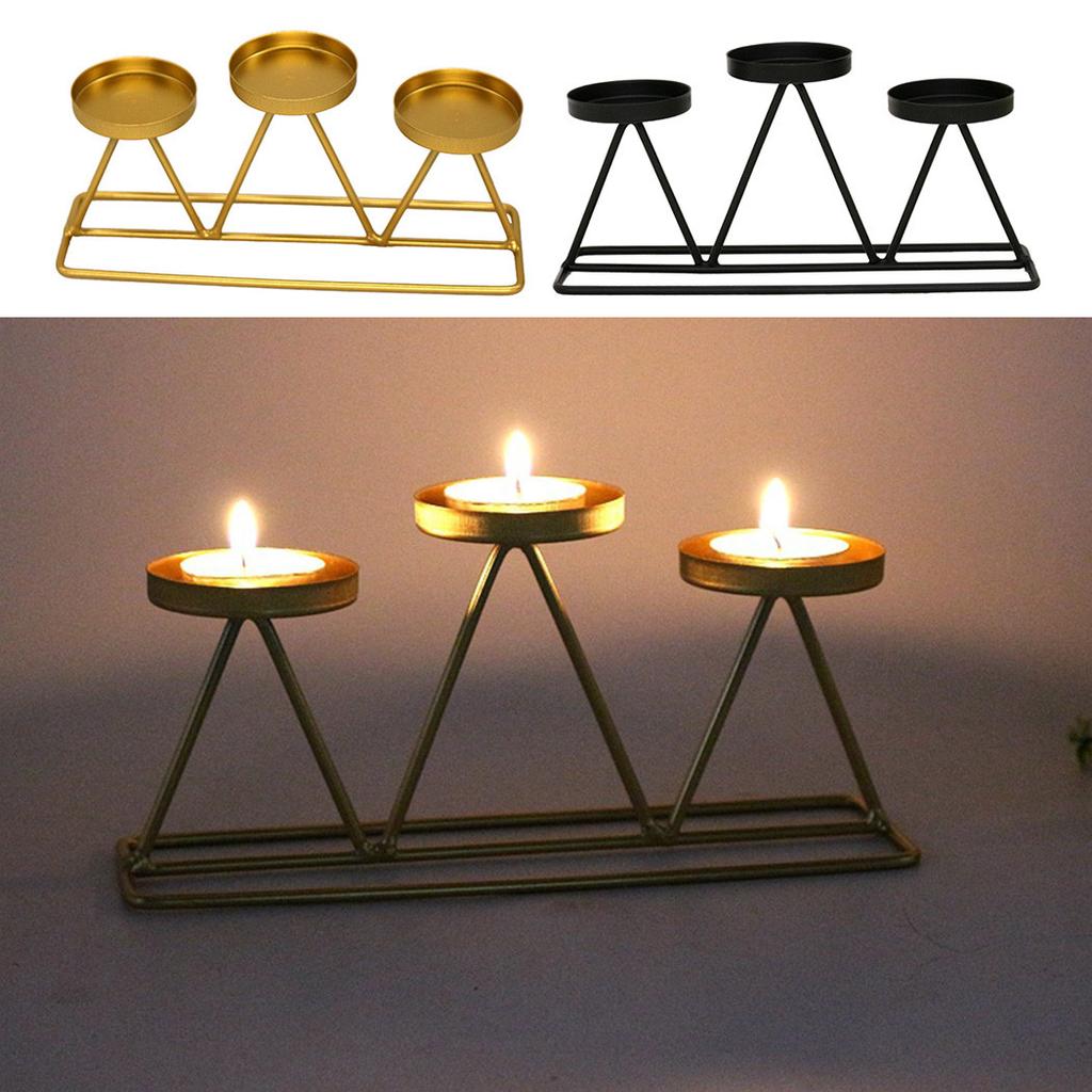 Candlesticks Candle Holder Christmas Date Candle Geometric High Quality.for Dinner Holder Party Table Triangle