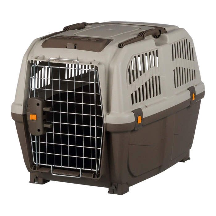 Cage de transport - Vadigran - Skudo - Taille M - Pour chien - Avion - Couleur gris
