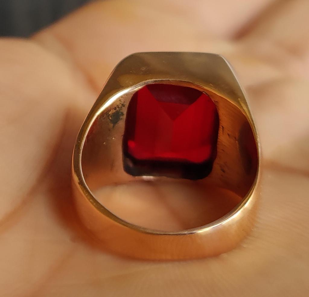 Ruby Ring, Mens Signet Ring, 925 Solid Sterling Silver, Gemstone Ring, Handmade Jewelry, 12x16 MM Ruby