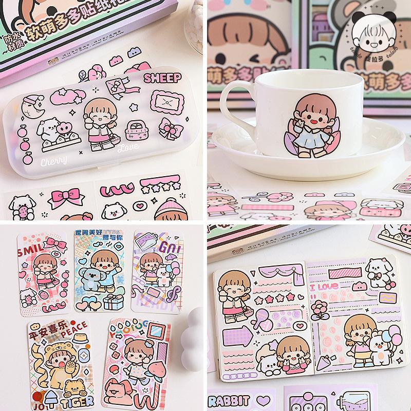 MINKYS 72 sheets/Box Transparent PET Paper Decorative Stickers Laptop Kpop Toplader Photocard Sticker Kids Gift