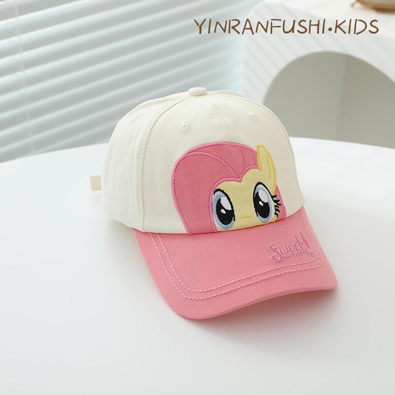 Children's Baseball Cap Girl Spring and Autumn Cute Biqi Soft Girl Sun Protection Baseball Hat Kid