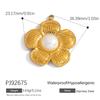 Cross-border Stainless Steel Jewelry Accessories Heart-shaped Flower Pendant Accessories Platedaccessories for Women