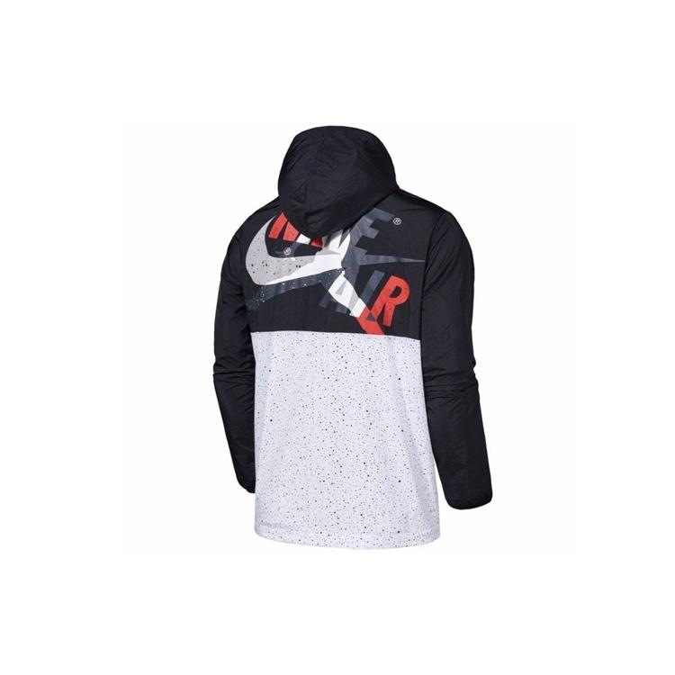 Men's Air Jordan AS J JM Clscs Windwear JKT Colorblock Hooded Jacket Black CT9369-010