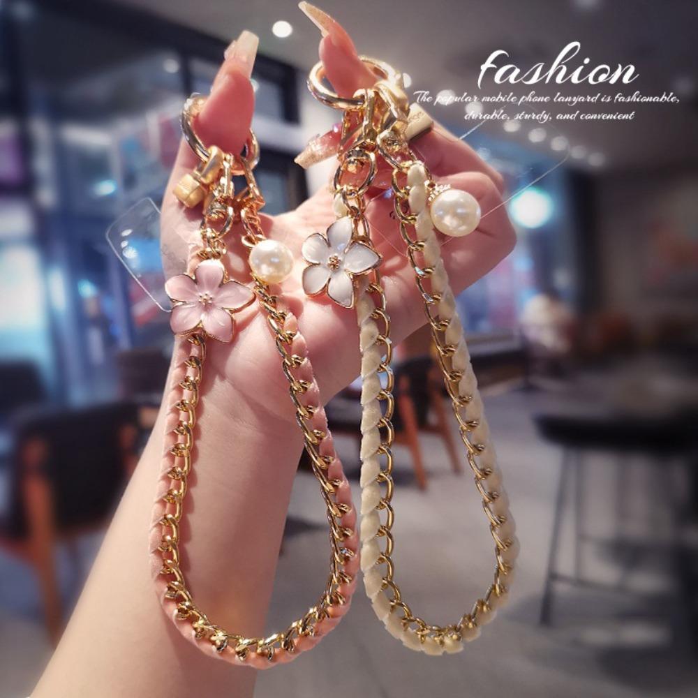 Pearl Cell Phone Chain Metal Chain Mobile Phone Lanyard Mobile Phone Strap Women/Lady/Girl