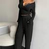2025 European & American Sexy Slim Long-Sleeve Two-Piece Set