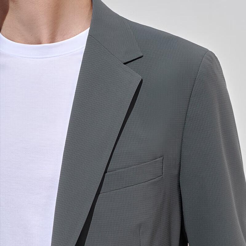 Men's Waffle Grid Suit Jacket & Casual Pants