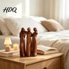 Accenti Decorativi per Davanzale Statuetta in Legno Sorellanza Scultura di Amicizia Artigianale per Soggiorno Statuette Finemente Intagliate Tavolino da Camera da Letto