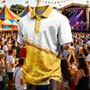 Men's Short Sleeve Button Front Shirt with Lapel Collar Festival Themed Casual Summer Comfortable Top for Parties and Events
