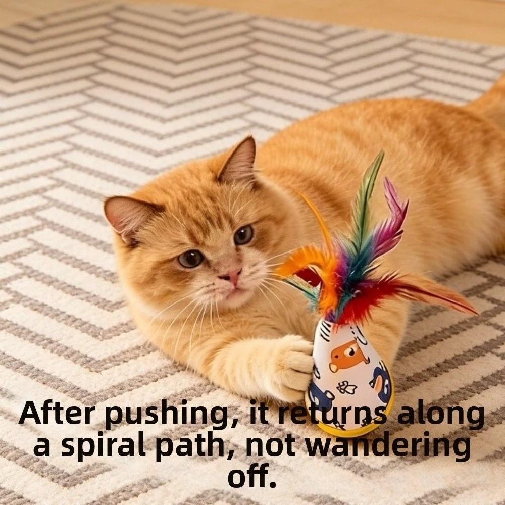 Wear-Resistant Cat Tumbler Wobbler Toys Bite-Resistant Cat Teaser Toy  Indoor Play