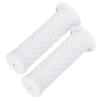 Nakira Motorcycle Grip Moped Handle 0.9 Inch (22.2 Mm) Non-Piercing Rubber C-Shaped (White)