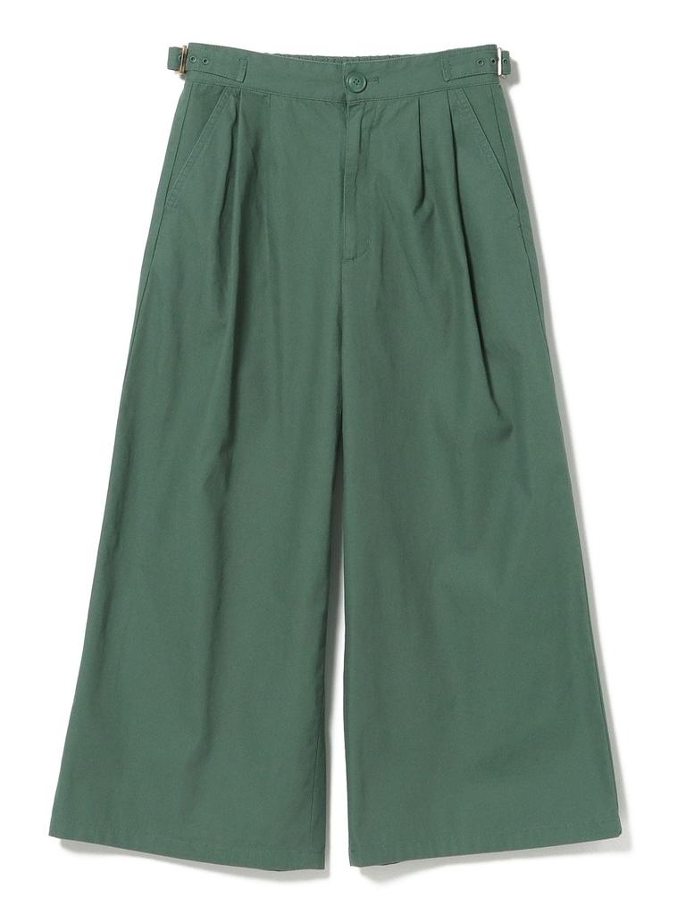 Beams Heart Pants with Side Size M Women's Wide-leg Belts, Green,