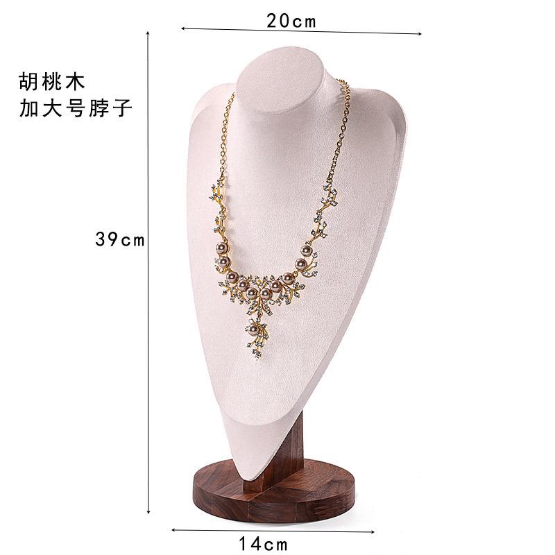 Walnut Jewelry Display Stand Combination Set Jewelry Display Ring Jewelry Look Pallet Necklace Display Model Stand