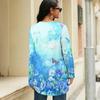 Women Round Neck Loose Long Sleeve Tunic Soft Solid Tops Ideal For Household Relax And Casual Outdoor Walks