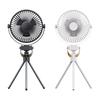 Portable Camping Fan Desktop Fan 360° Rotate Tent Fan Powerful Wind Foldable