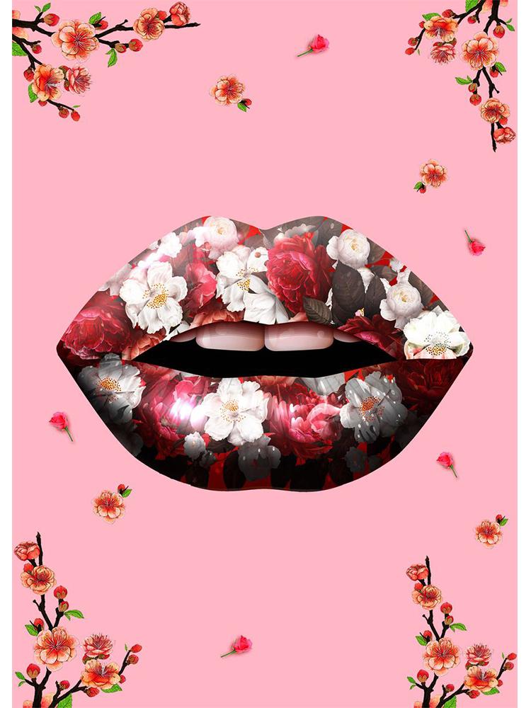 Gold Lips Canvas Painting Graffiti Style Poster Dollar Art Prints Bedroom Wall Decoration Murals For Modern Home Decor Aesthetic