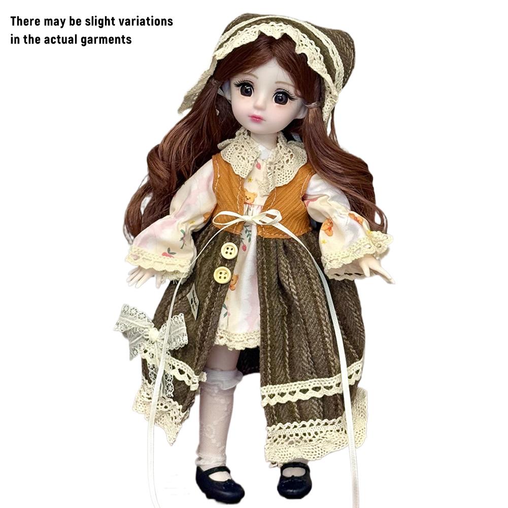 30cm BJD Doll Eclectic High End Design Princess Dress Up Set With Long Hair High Heel Beautiful 3D Eyes Beautiful Accessories